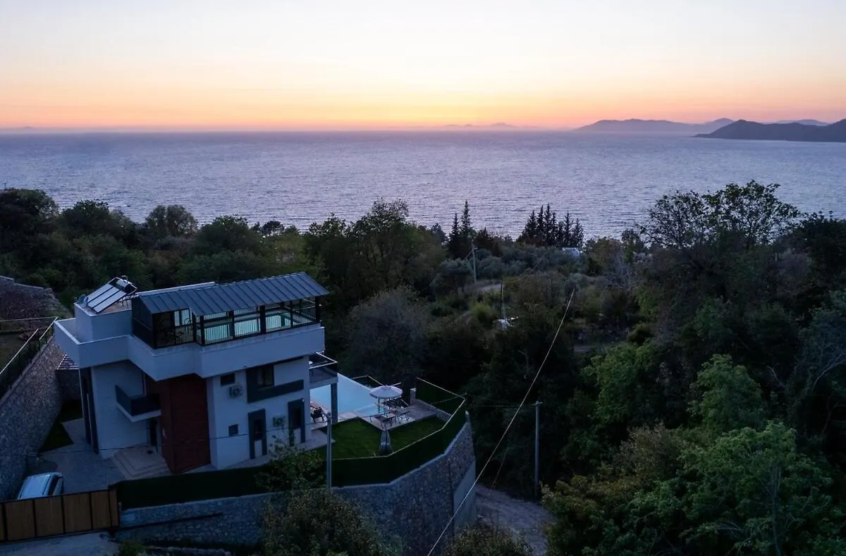 Holiday Villa With Sea View And Heated Pool Villa Mariposa 费特希耶