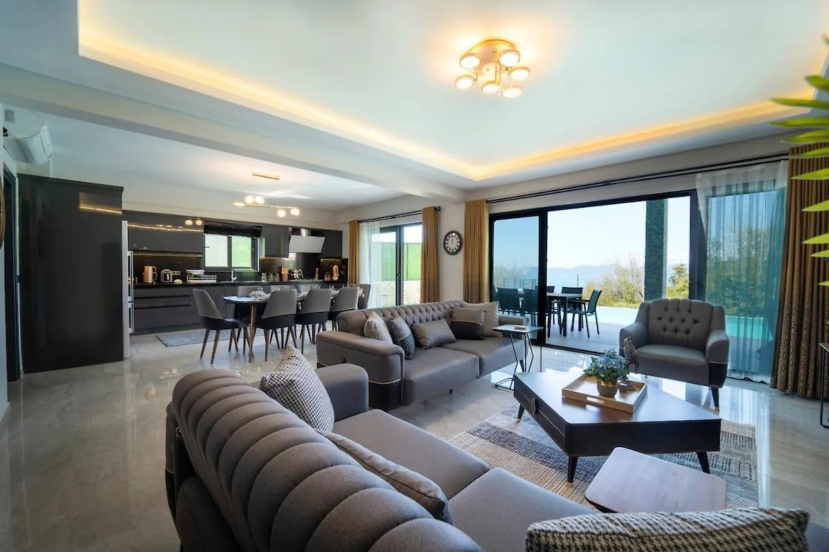 Holiday Villa With Sea View And Heated Pool Villa Mariposa 费特希耶