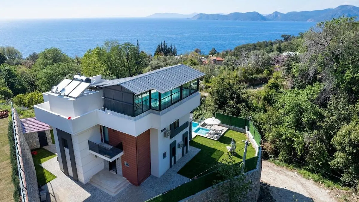 Holiday Villa With Sea View And Heated Pool Villa Mariposa 费特希耶